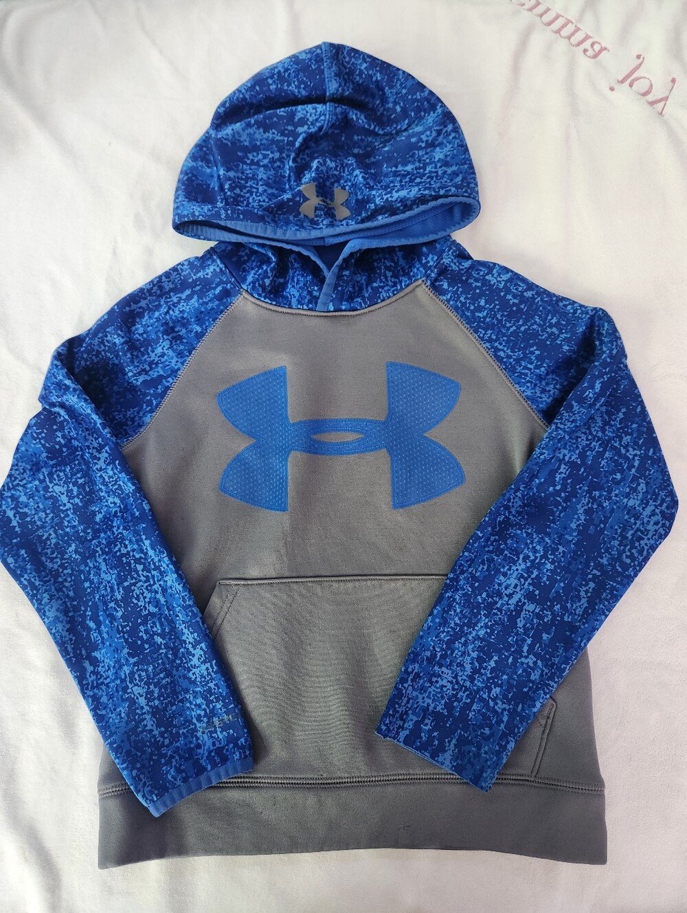 Under Armour Blue & Gray Kids' Hooded Pullover